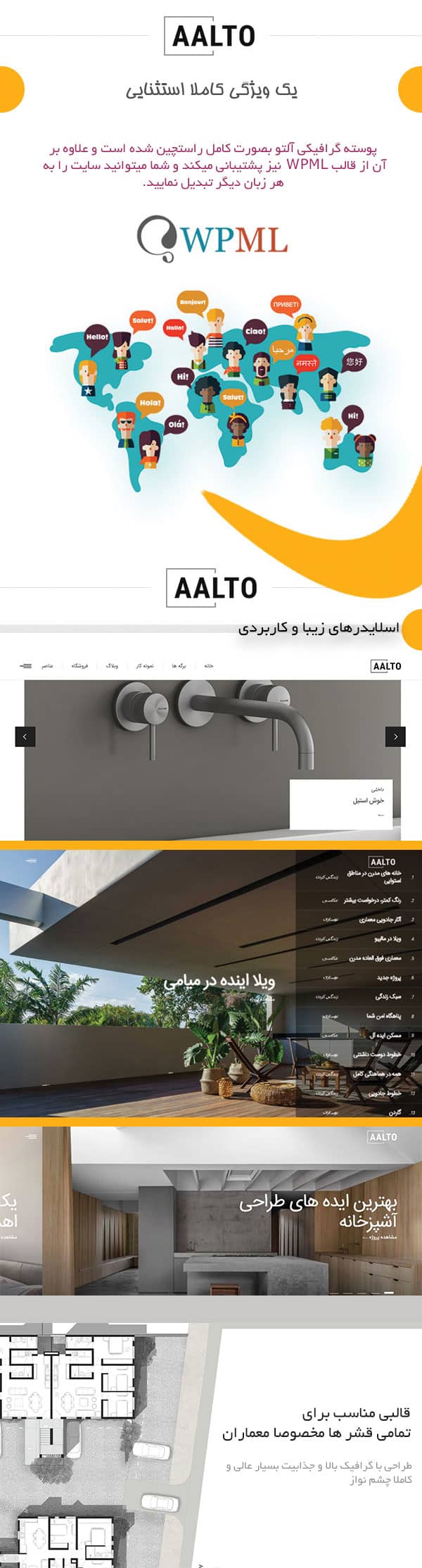 قالب ساخت و ساز وردپرس Aalto