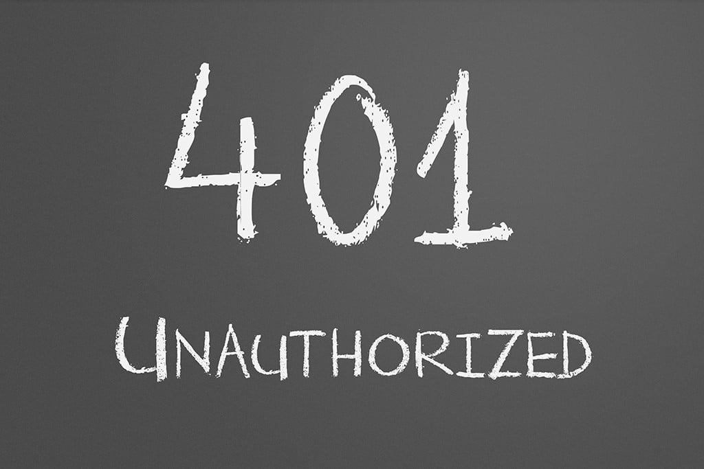 نحوه‌ی رفع خطای 401 unauthorized